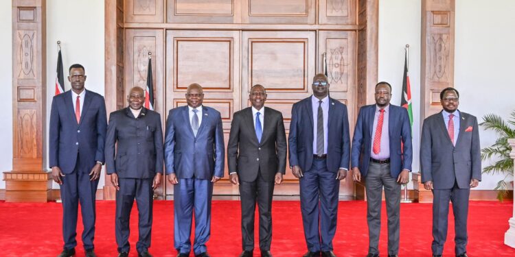 Ruto Holds Key Meeting With South Sudan Opposition At State House Ruto With South Sudan Opposition Hold-Out Group Of South Sudan. Photo/ Pcs