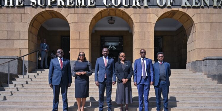 Cs Murkomen, Cj Koome And Other Judicial Officials. Photo/ Murkomen