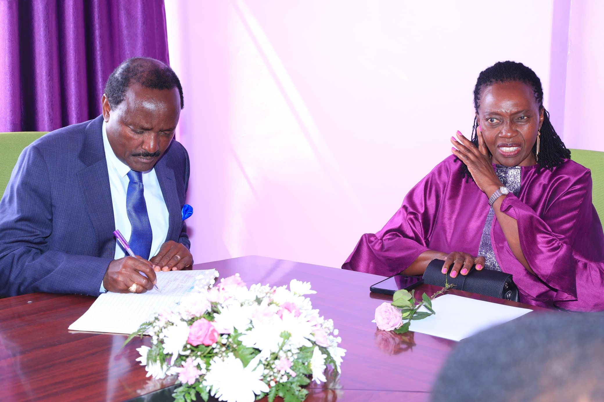 Martha Karua And Wiper Leader Kalonzo Musyoka. Photo/ Martha Karua