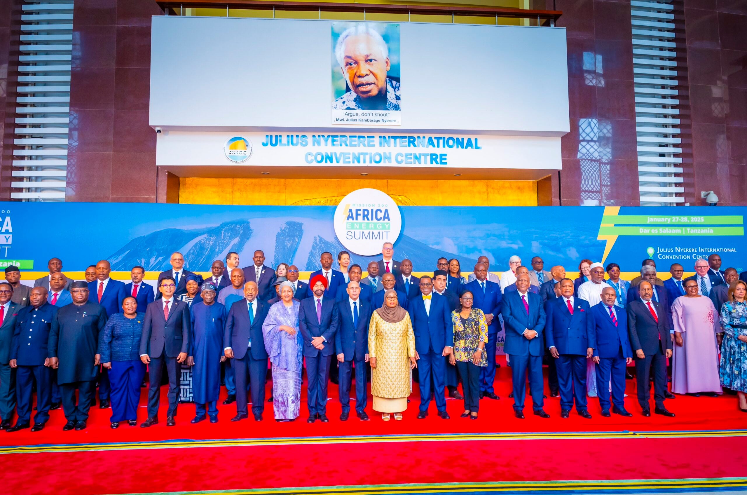 Leaders In Dar-Es-Salaam, Tanzania During The Mission 300 Africa Energy Summit. Photo/State House Nigeria.