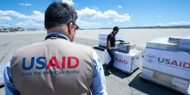 Usaid Humanitarian Officers Distributing Relief Items. Photo/Daily News