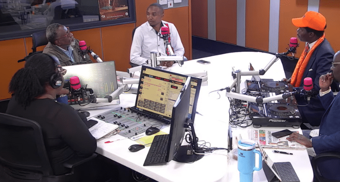 Odm Youth League Leader Kasmuel Mcoure During The Spice Fm Interview. Photo/ Screengrab Spice Fm.