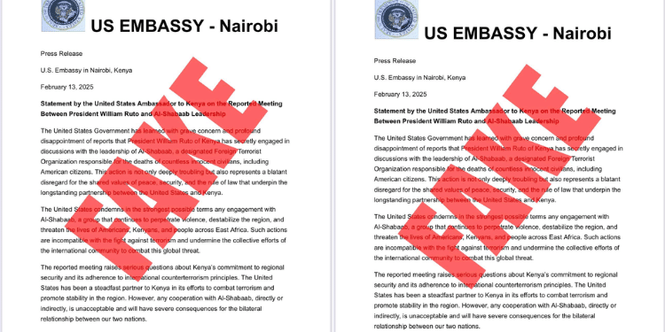 Us Clarifies Ruto'S Secret Meeting With Al-Shabaab