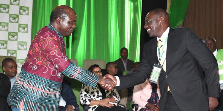President William Ruto With Former Iebc Chairperson Wafula Chebukati. Photo/Iebc Kenya