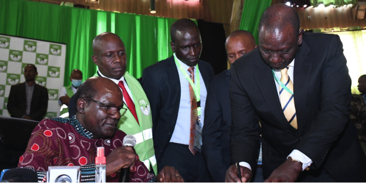 Photo Collage Of President William Ruto And Former Iebc Chairperson Wafula Chebukati. Photo/Pcs-Iebc Kenya
