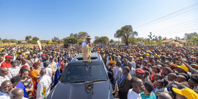 President William Ruto Speaking In Taita Taveta. Photo/Pcs. Kabogo