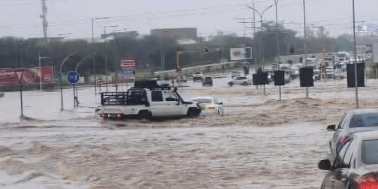 Photo Of Floods In Botswana. Photo/The Athletic