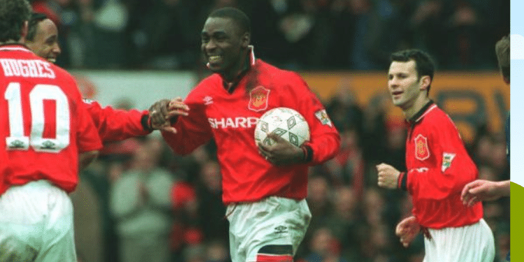 Andy Cole Celebrating During The Match Against Ipswich Town. Photo/ Premier League X.