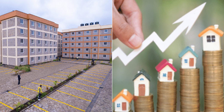 A Collage Of Apartments Built In A Housing Scheme.