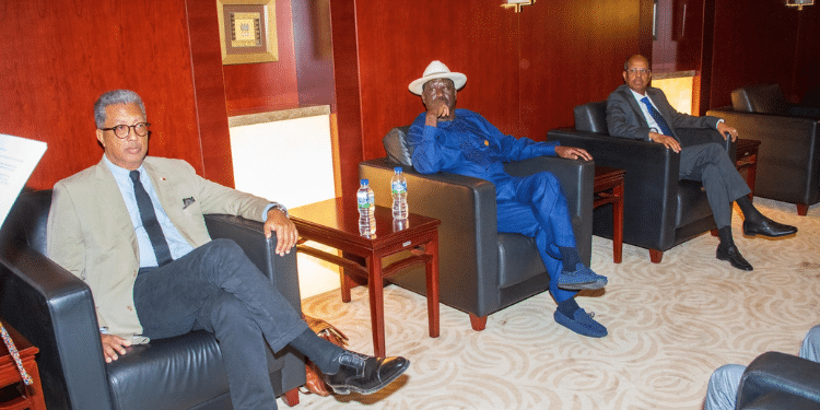 Kenya'S Auc Chairmanship Candidate Raila Odinga With His Competitors Before The Mjadala Debate.