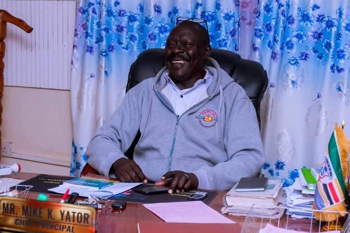 Mike Yator, The Chief Principal Of Kaplong Boys High School. Photo/ Hillary Barchok