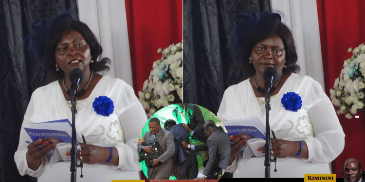 Chebukati’s Wife Recalls Bomas Events, Reveals Numerous Calls And Gun Threat Mary Chebukati And An Inset Of Bomas Chaos. Photo/ Screen Grab