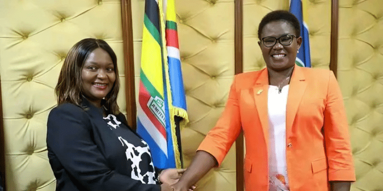 Meru Nominated Deputy Governor, Linda Kiome And Ousted Meru Governor Kawira Mwwangaza. Photo/Mwangaza 