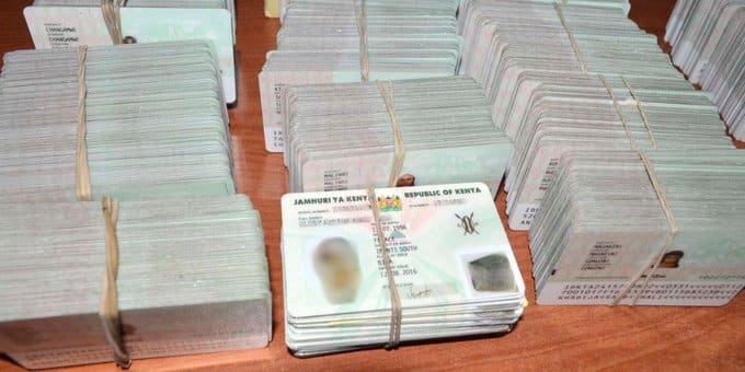 Kenyan Identification Cards (Ids). Photo Ugc....national Registration Bureau