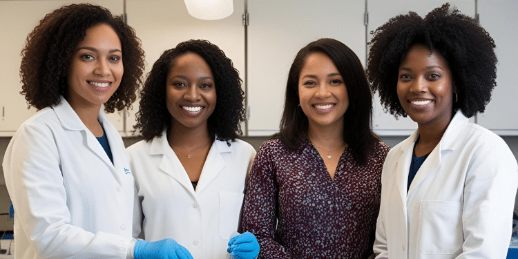 Four Women In A Lab.
