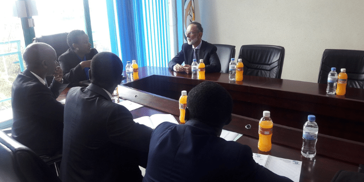 Benoit Ryelandt, The Ambassador Of Belgium To Rwanda During A Past Meeting With Rwandan Minister Of Public Service And Labour. Photo/Mifotra X. Kagame