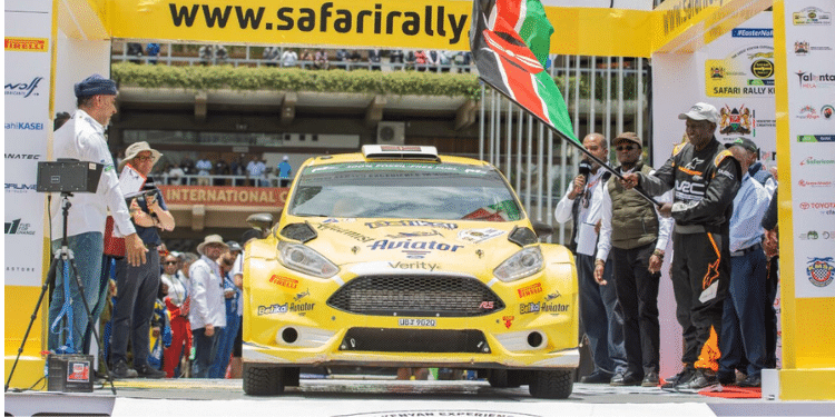 President William Ruto During The Flagging Off Of The 2024 Wrc Safari Rally. Photo/Wrc.