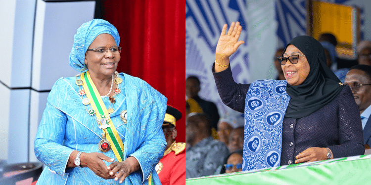 A Collage Of President Netumbo Nandi-Ndaitwah And Samia Suluhu Photo/Samia Suluhu