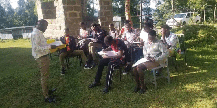  A Photo Collage Of Kiamwasi Tti Students Attending Classes Outside And Education Cs Julius Ogamba Arriving For A Thanksgiving Ceremony And The Dedication Of The 2025 Kcse Candidates At Kipcherere High School In Baringo County On March 29, 2025, Photo/Ugc, Ogamba X.