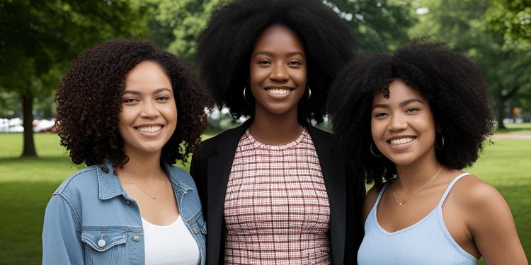 A Group Of Young Women At A Park.