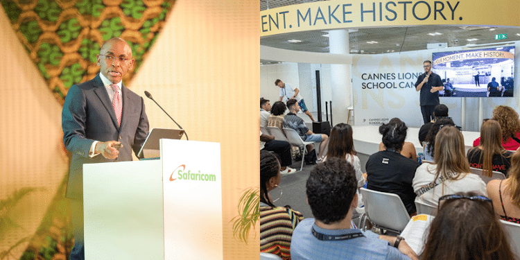 A Collage Of Safaricom Ceo Peter Ndegwa And Graduating Students Cannes Lions International Festival Of Creativity In France.