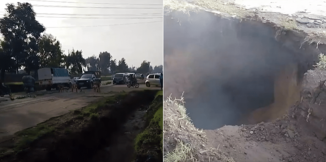 Sinkhole Disrupts Traffic On Nakuru–Kampi Ya Moto Road