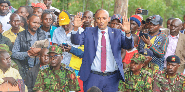 Dci Mohamed Amin In Narok. Photo/Nps