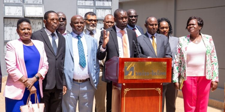 Photo Of Odm Secretary General Edwin Sifuna Together With Other Leaders On April 2 2025. Photo/Odm
