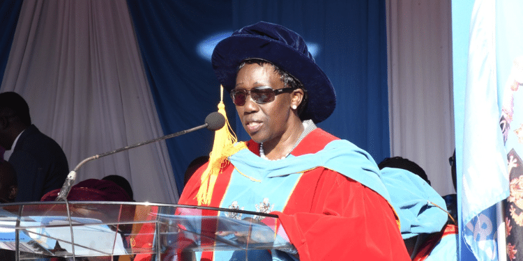 University Of Nairobi Collapsing? Management Leasing Building Amid Crisis Niversity Of Nairobi’s Ag. Vc Prof Margaret Hutchinson During The 71St Graduation Ceremony On September 20, 2024. Photo/Uon.