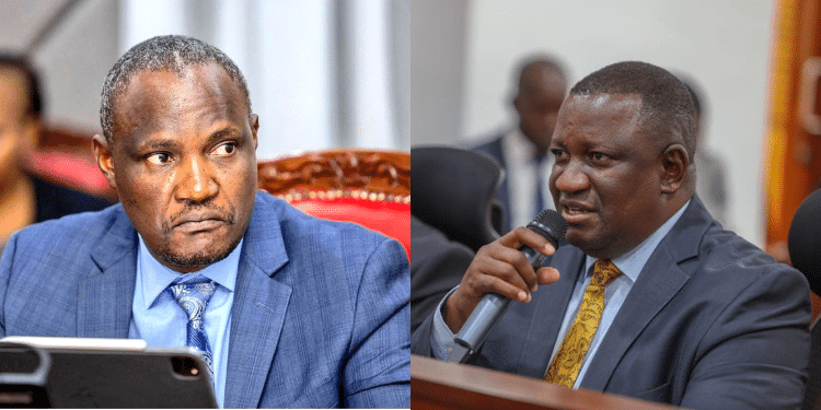 A Photo Collage Of Treasury Cs John Mbadi And Sports Cs Salim Mvurya. Photo/Treasury X &Amp; Parliament. Chan