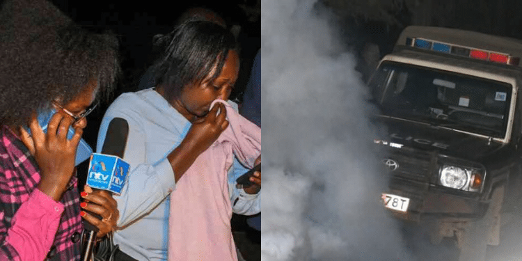 Police Teargassed Journalists Covering The Attempted Arrest Of Former Kakamega Senator Cleophas Malala At Kirobon High School In Rongai Sub-County On The Night Of Tuesday, April 8, 2025. Photo/ The Standard.