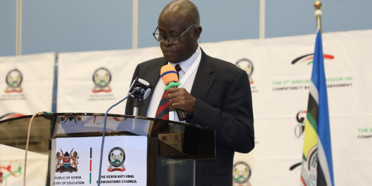 Knec Chairman, Prof. Julius Nyabundi Speaking At The The 2Nd Annual Symposium On Competency Based Assessment (Cba) On April 22, 2025. Photo/Knec.