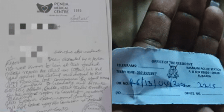 Penda Medical Centre Health Report And Kasarani Police Station Ob. Photo/Citizen Tv Screengrab.