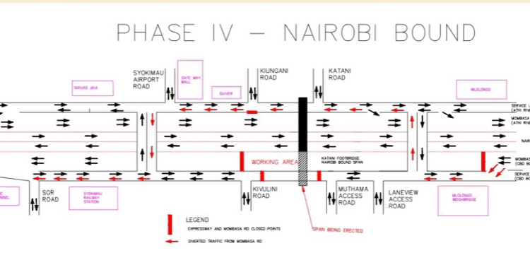 Kenha Gives Alternative Routes To Motorists Ahead Of Traffic Disruption Along Mombasa Road Photo/Kenha