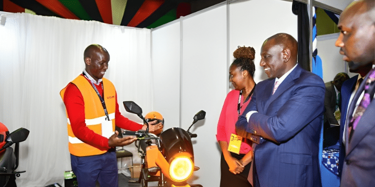 President William Ruto At A Motorcycle Assembly Plant. Photo/ Pcs 