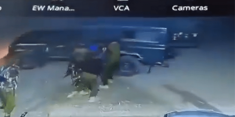 Kenyans Have Reacted To A Cctv Recording From A Petrol Station Showing A Man Assaulting A Police Officer After What Appeared To Be A Heated Argument.