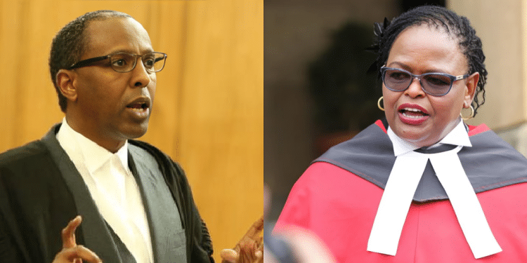 Collage Photo Lawyer Ahmednassir Adullahi And Chief Justice Martha Koome. Photo/Standard