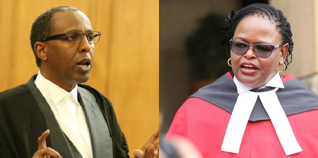 Collage Photo Lawyer Ahmednassir Adullahi And Chief Justice Martha Koome. Photo/Standard