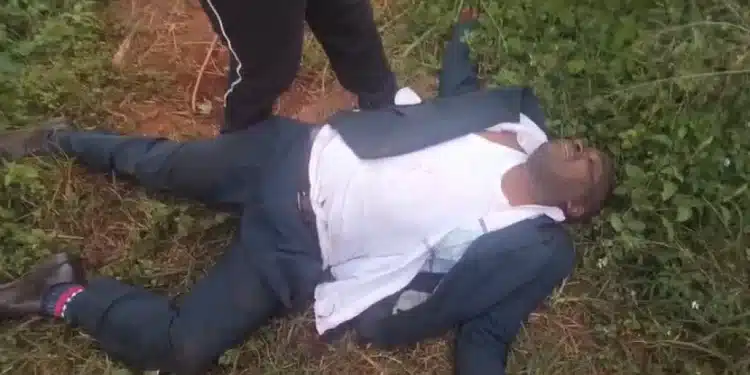 A Screenshot Of Juja Member Of Parliament George Koimburi Dumped After Being Abducted. Photo/Jim Njue X