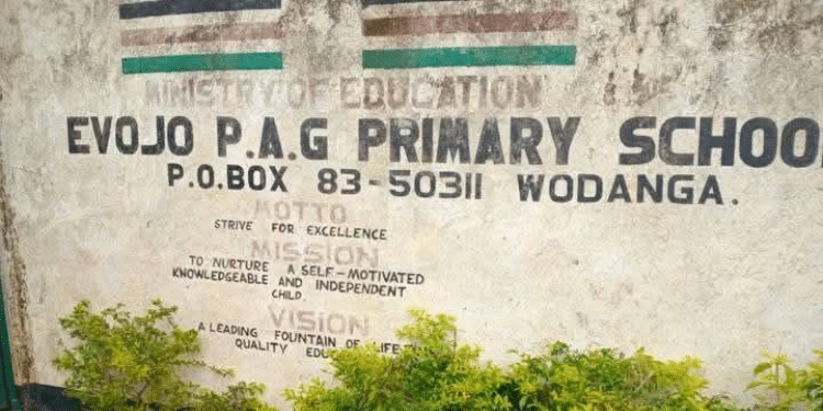 Evojo Primary School Gate. Photo/Ugc.