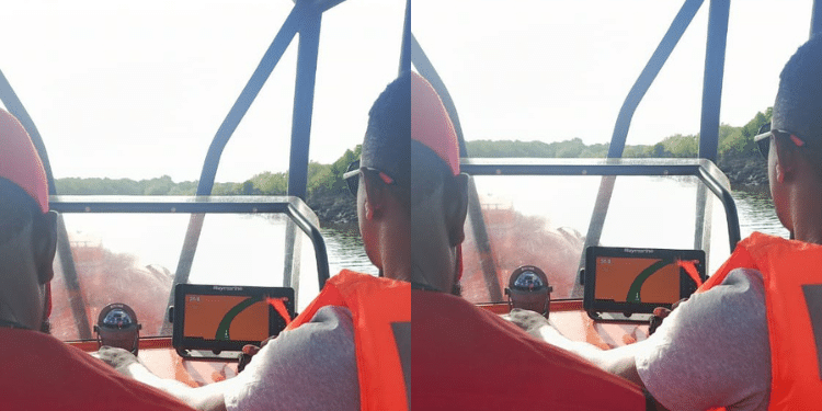 Multi-Agency Team Conducting Rescue Operations After A Boat Capsized In Chanu Channel, Lamu East. Photo/Kenya Red Cross.