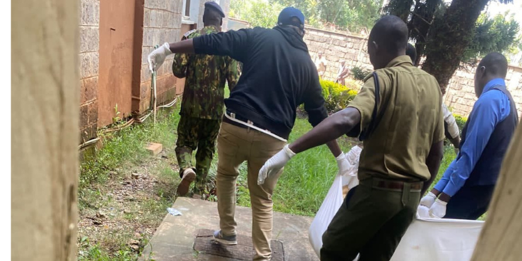 Utalii College Breaks Silence After Death Of Student Captured In Viral Video Police Officers Collecting His Body After He Was Found Dead In His Hostel. Photo/Ugc.kenya Utalii College