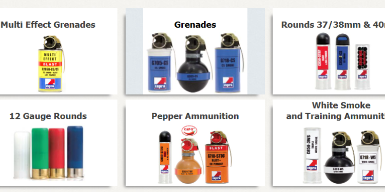 Owners Of Ispra, The Company Behind Tear Gas Riot Control Machinery A Photo Of Grenades, Ammunition And White Smoke Manufactured By Ispra. Photo/Ispra.