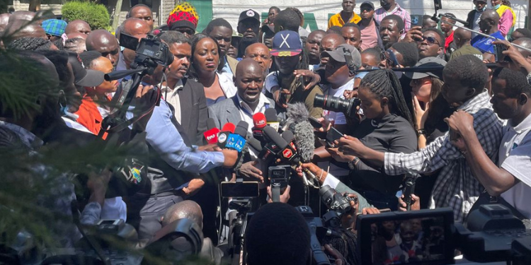 Albert Ojwang, Government Pathologist Dr Benard Midia Addressing The Media On June 10, 2025, At City Mortuary. Photo/Timothy Osoro.
