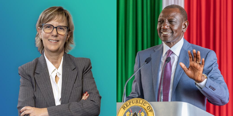 Kenya Placed On High-Risk List A Photo Collage Of Maria Luís Albuquerque, Commissioner For Financial Services And The Savings And Investments Union And President William Ruto. Photo/Eu/Pcs.