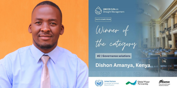 Photo Collage Of Photojournalist Dishon Amanya And The Photo The Won The Global Award. Photo Dishon Amanya.