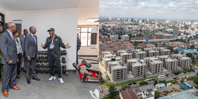 President William Ruto In Industrial Area, Nairobi County, For The Opening Of The Central Bank Of Kenya Police Housing Complex Photo/Pcs