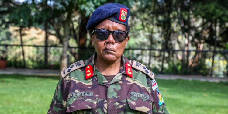 Meet Joyce Sitienei, Kenya’s Top Kdf Officer Appointed Dvc National Defence University Major Gen Joyce Sitienei, One Of The Most Senior Ranks In The Kenyan Military. Photo: Ipstc