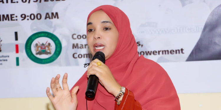 Profile Of Fatuma Abdi Jehow, Mp Who Claimed Ruto Will Win In 2027 Even Without Votes Wajir Woman Representative Fatuma Abdi Jehow Speaking During A Meeting With Livestock Traders On May 6, 2025. Photo/Jehow Fb.