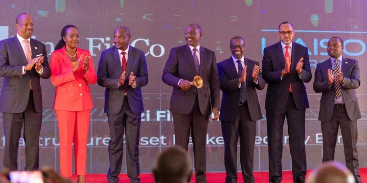 President William Ruto Speaking During The Listing Of The Linzi 003 Infrastructure Asset-Backed Securit